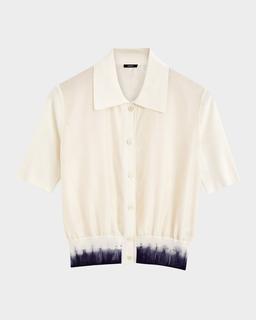 Mixed Media Tie-Dye Cardigan