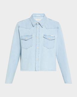 The Super Ex Crop Step Fray Shirt