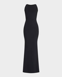 Iwoo Sleeveless Jersey Column Gown