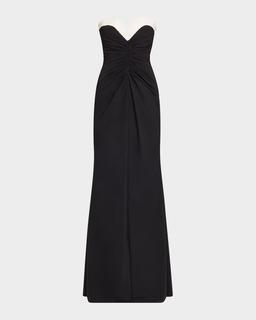 Tokumy Strapless Ruched Jersey Gown