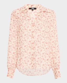Gardener Floral Button Down Blouse