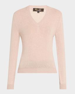 Fobello V-Neck GG 8 Baby Cashmere Sweater