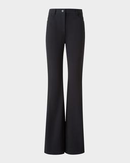 Flared Stretch Denim Tailored Pants
