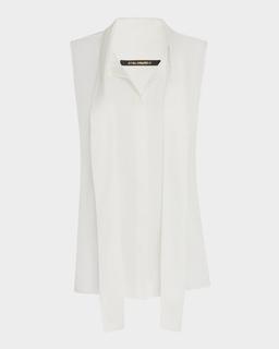 Ives Sleeveless Tie-Neck Blouse