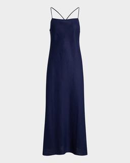 Linen Sleeveless A-Line Dress