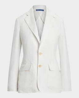 Single-Breasted Linen Blazer