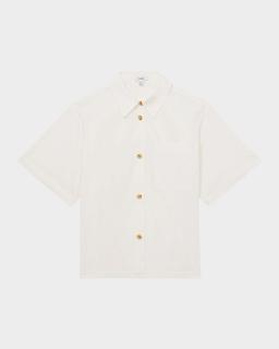 Jordan Boxy Button-Down Cotton Shirt