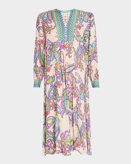 Tahlon Floral & Paisley-Print Midi Dress