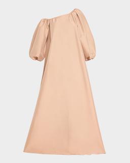 Nathalie Puff-Sleeve Off-The-Shoulder Gown