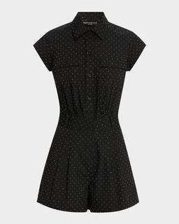 Morgan Crystal Poplin Romper