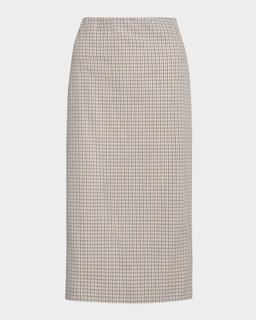 Gardeners Check Pencil Skirt
