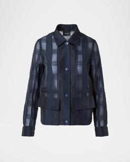 Tom Organdy Plaid Short Jacket