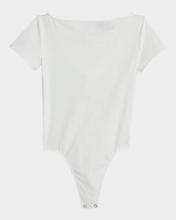 Compact Jersey Short-Sleeve Bodysuit
