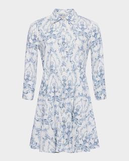 Scroll Toile Meadow Mini Shirtdress