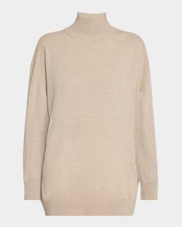 Jabari Mock-Neck Oversized Cashmere Sweater