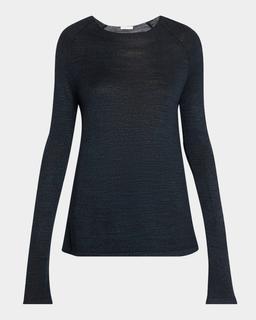 Jipin Boat-Neck Silk Knit Top