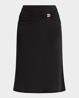 Valentina Drape Midi Skirt