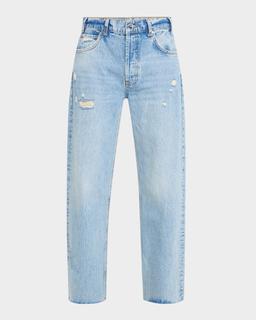 Gavin Distressed Straight-Leg Jeans