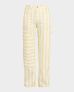 Bruno Stripe Straight-Leg Carpenter Jeans