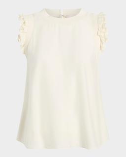 Lenore Woven Ruffle Top