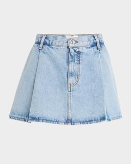 The Pleated Denim Skirt