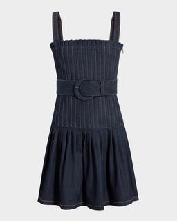 Bibi Pleated Denim Mini Dress