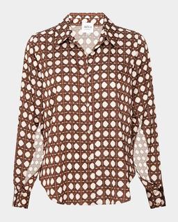 Roya Satin Split-Sleeve Top