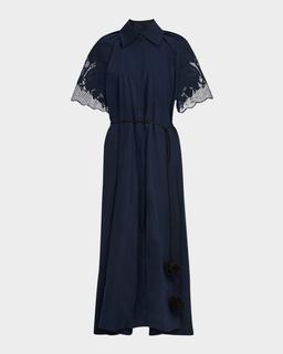 Florentina Linen-Cotton Midi Shirtdress