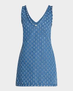 Emily Distressed Denim Mini Dress