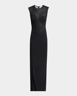 Mesh Molded Cutout Gown