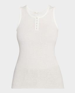 Mansel Rib Henley Tank Top