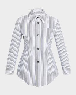 Structured Cotton Stripe Jacket