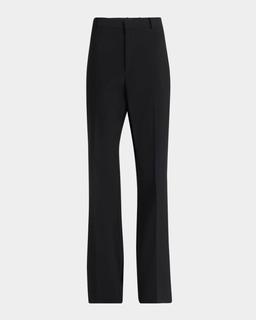 High-Rise Light Travel Wool Flare Trousers