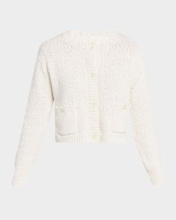 Helena Cropped Double-Pocket Cardigan