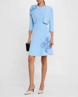 Penelope Rose Applique Knit Sleeveless Dress