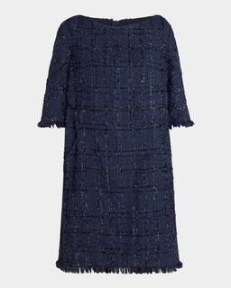 Linton Metallic Tweed Shift Dress