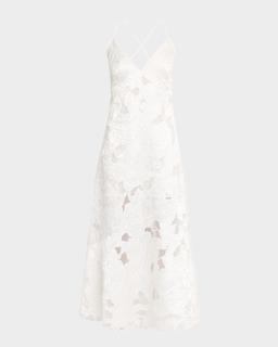 Reese Beaded Floral-Embroidered Maxi Dress