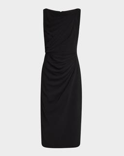 Sleeveless Draped Midi Dress