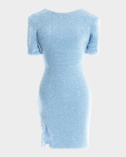 Kailani Bodycon Floral Sequin Mini Dress