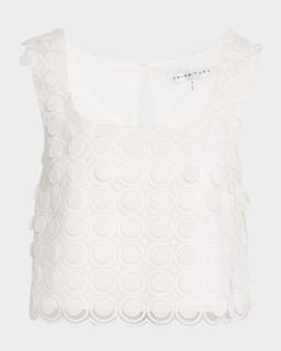 Serve Sleeveless Cropped Paillette Top