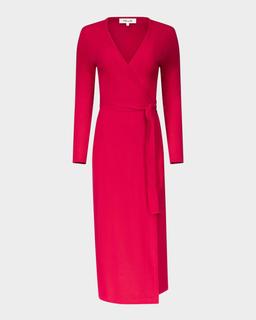 Astrid Wool-Cashmere Knit Midi Wrap Dress