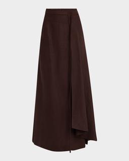 Bruna Wrap Linen Skirt
