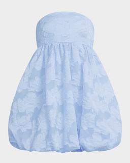 Strapless Fil Coupe Bubble Mini Dress