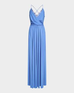 Jeanne Sequin Layered Matte Jersey Gown
