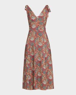 Swindon Floral Sleeveless Midi Dress