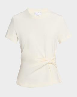 Carlita Short-Sleeve Twist Top