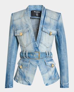 Belted Denim Jacket