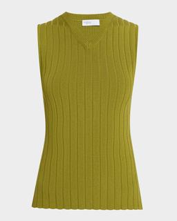 Rib Knit Sweater Vest