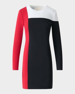 Colorblock Signature Viscose Stretch Jersey Mini Dress