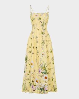 Daisy Chains Corset Dress with Long Flared Skirt